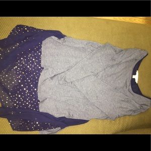 navy blue blouse with ties